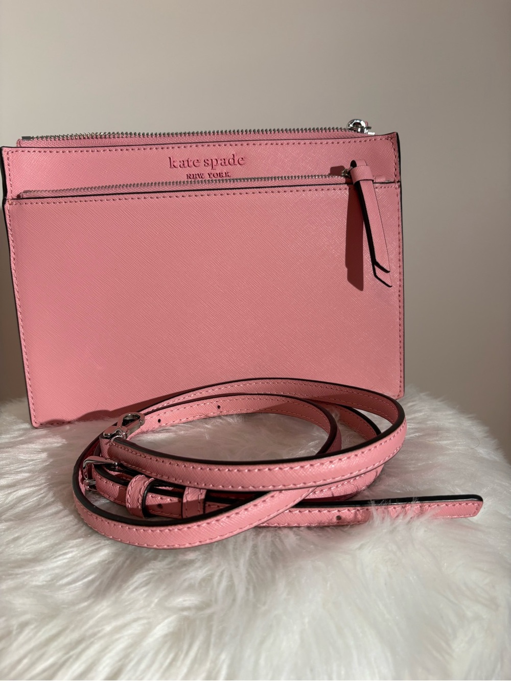 NWOT Kate Spade Cameron Zip crossbody bag pale pink